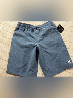 Hurley Boys Blue Elastic-Waist Casual Shorts